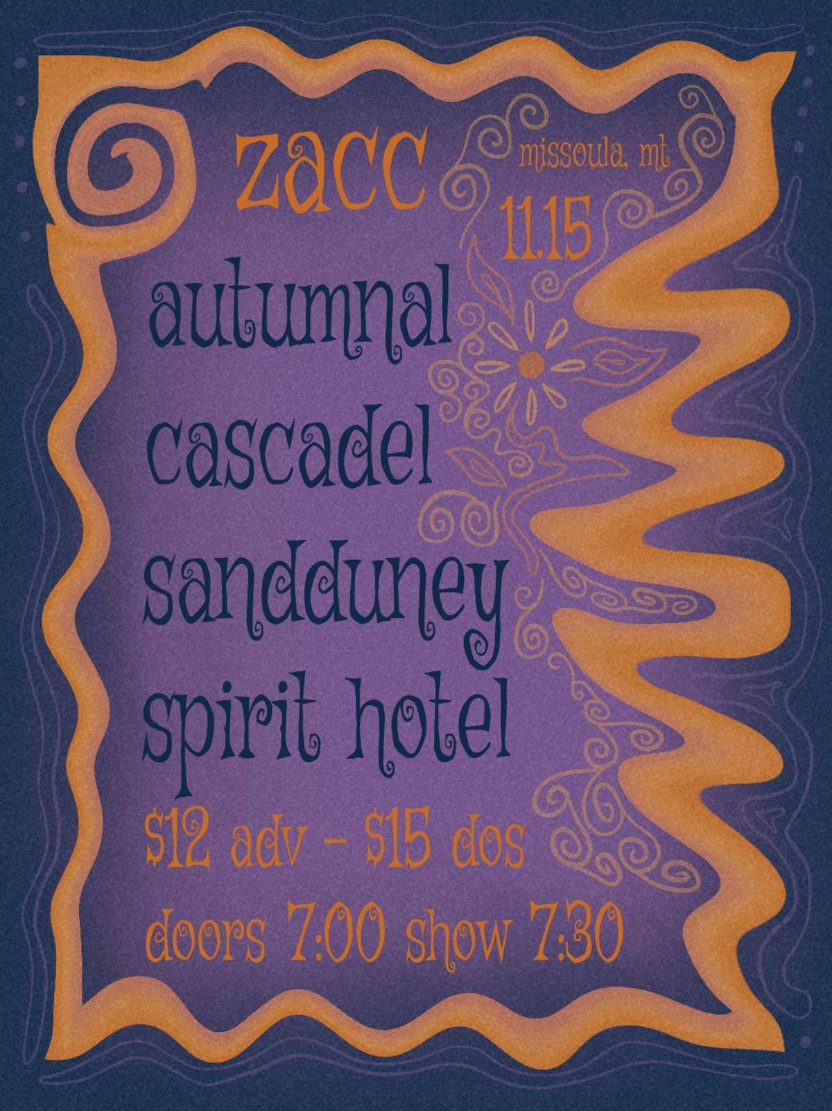 autumnal w/ Cascadel, Sand Duney, & Spirit Hotel
